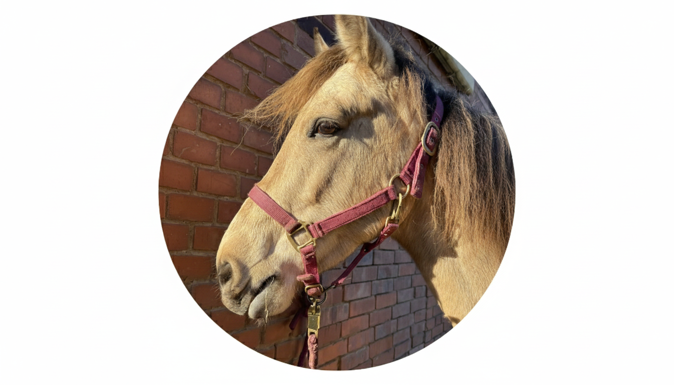 Ein Portrait von einem Pferd