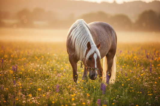 Pferd grast