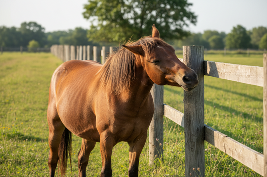 sich juckendes Pferd