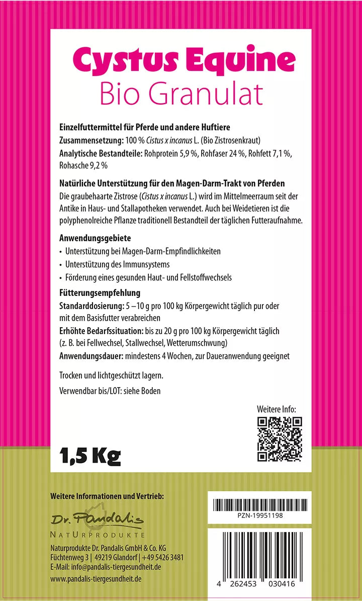 Cystus Equine® - Bio Granulat für Pferde - 100% Cistus incanus
